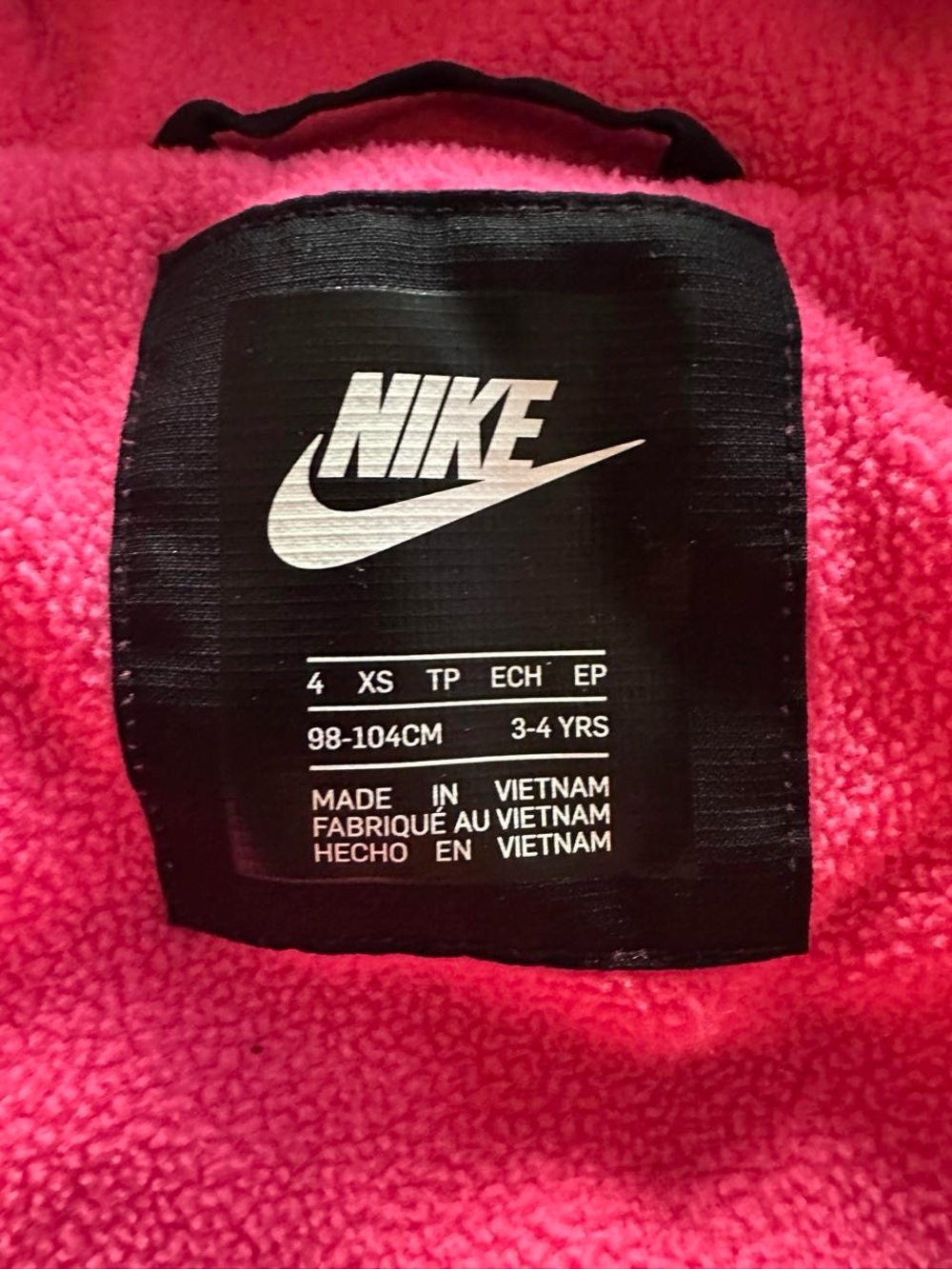 Nike Girls Black Pink Hooded Jacket Size 4 XS 3-4Y - Picture 8 of 8